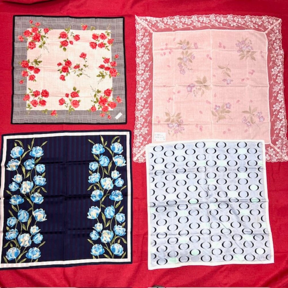 BUNDLE 4:  CELINE P-HANAE M-RENOMA-JP  MiniScarf/Handker Cotton/Silk 25" 21"(86 - Picture 6 of 15